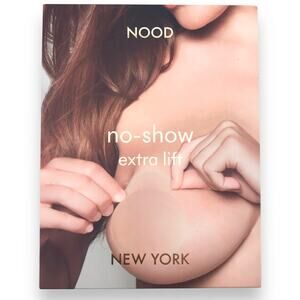 New NOOD No-Show Extra Lift Adhesive Nipple Covers 4.75in No. 3 Buff NIB
